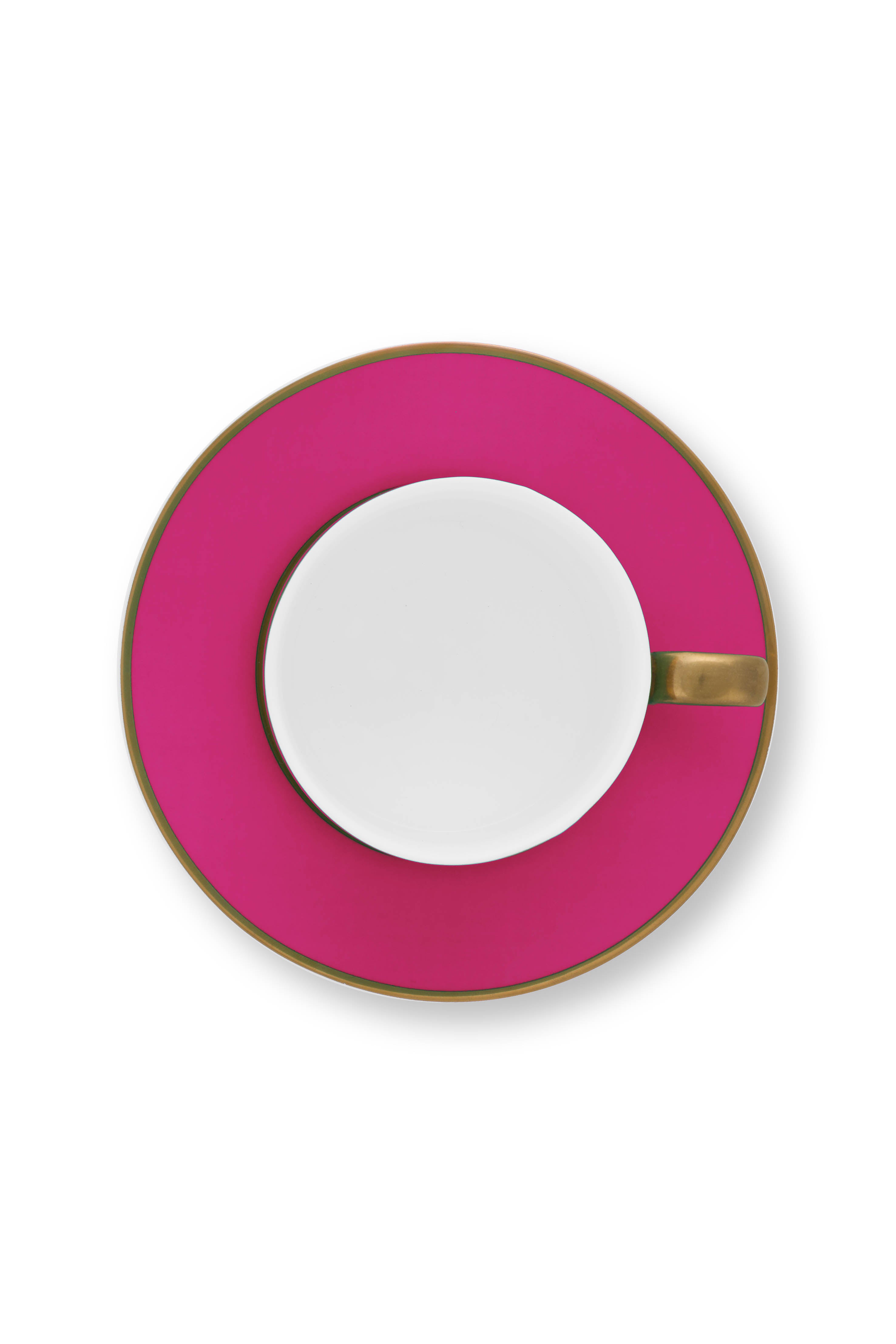 Cup & Saucer Gold-Pink 220ml
