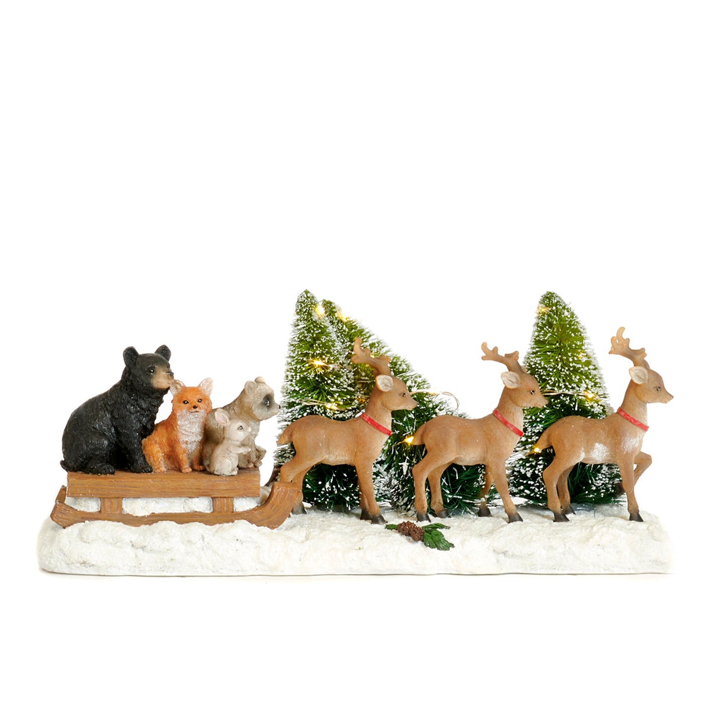 Animals sleigh Scene