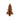 Paper tree ornament brown with silver glass glitter