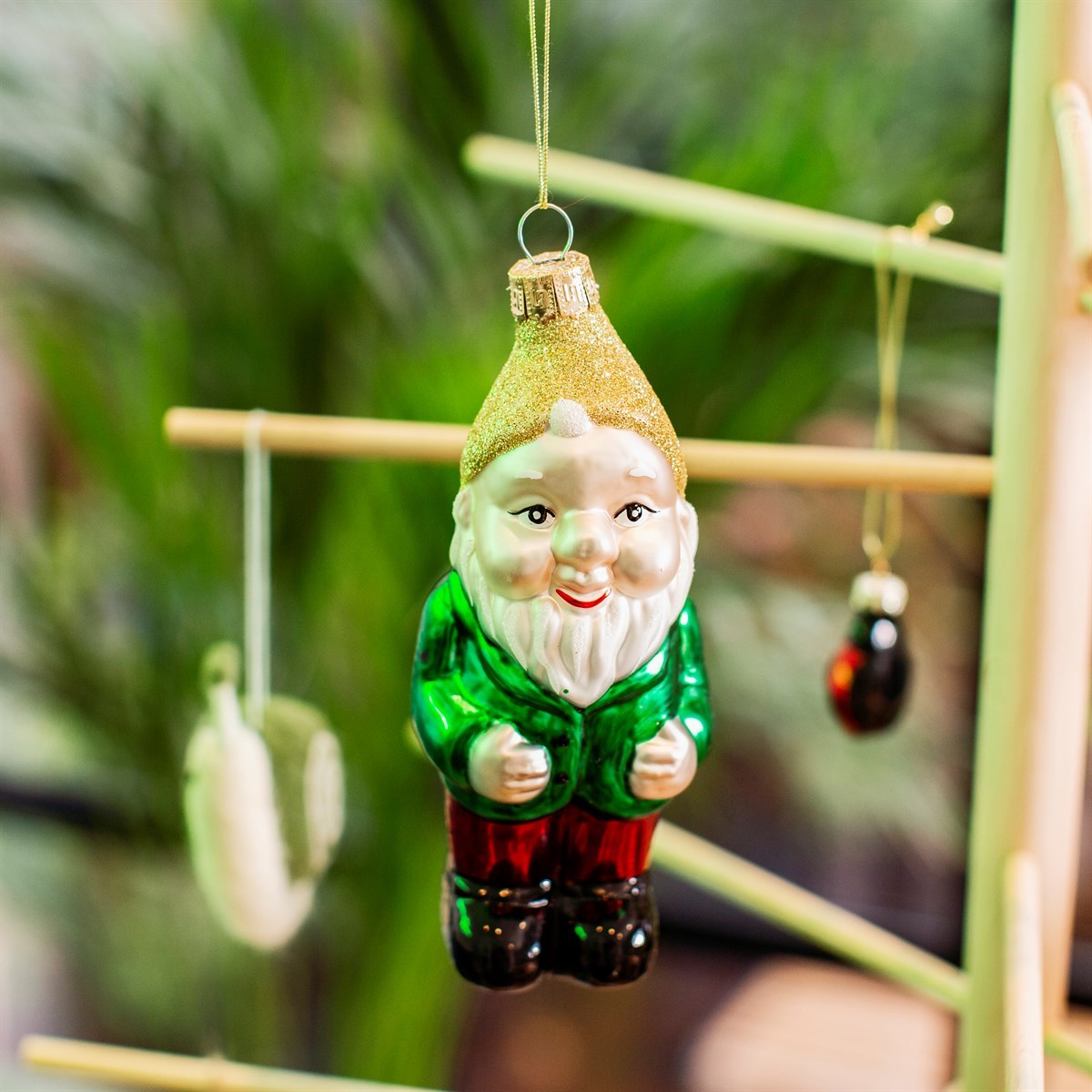 Glass Gnome Shaped Bauble