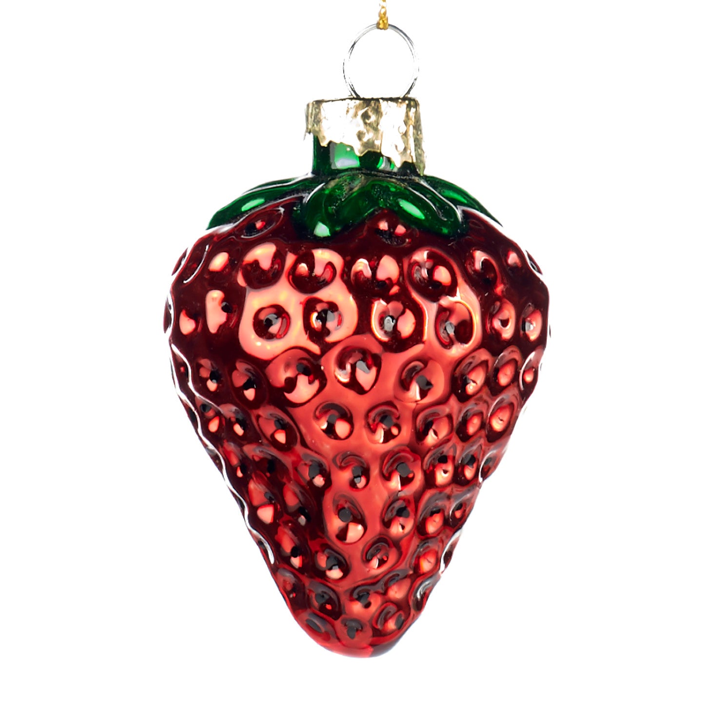 Glass Strawberry ornament