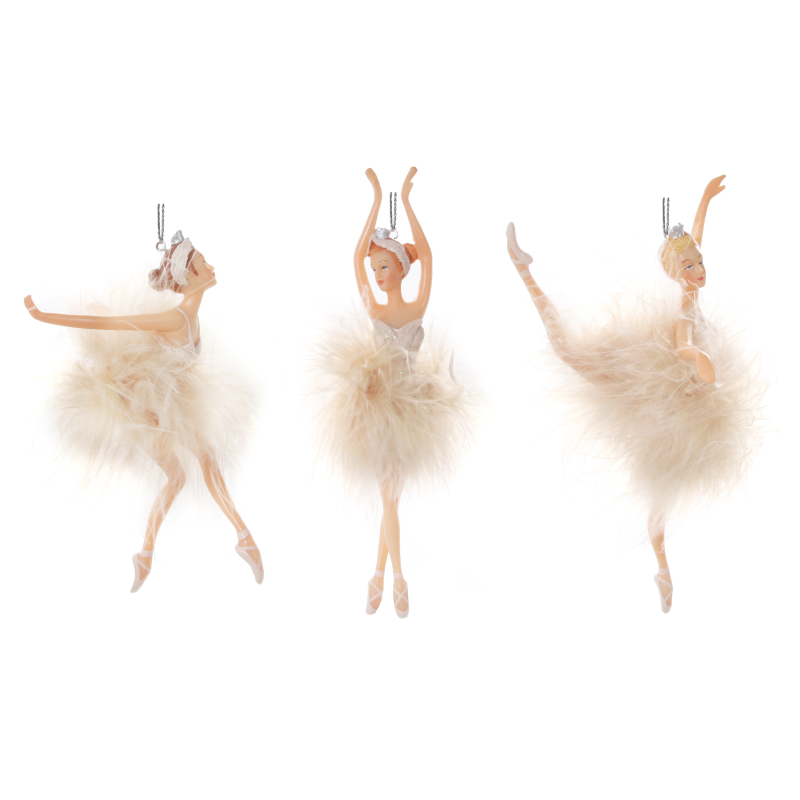 Feather Ballerinas with skirt